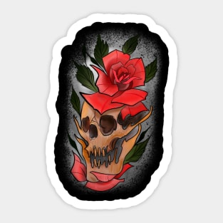 Skull rose Sticker